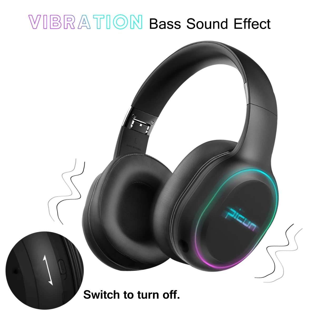 Headphone Player bluetooth 4.1 Gaming Music Headset LED Lighting Sports Wireless Headphones With Mic for PC Mobile Hands Free