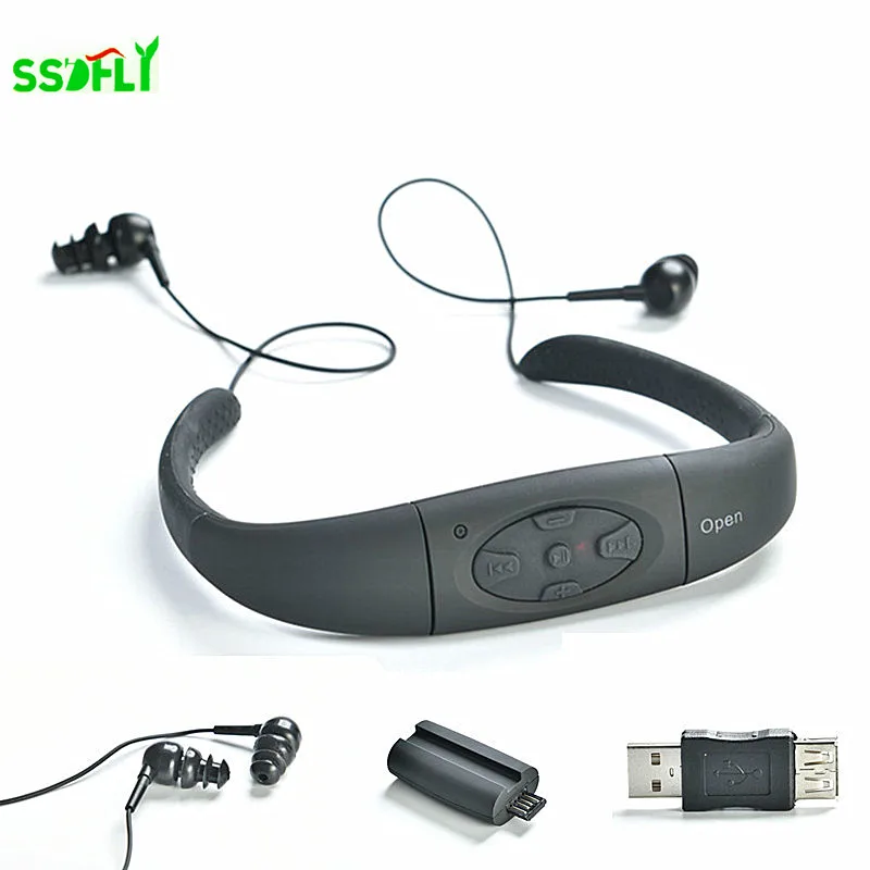 Водозащита IPX8 8 ГБ для подводного спорта MP3 музыкальный плеер шейный стерео аудио