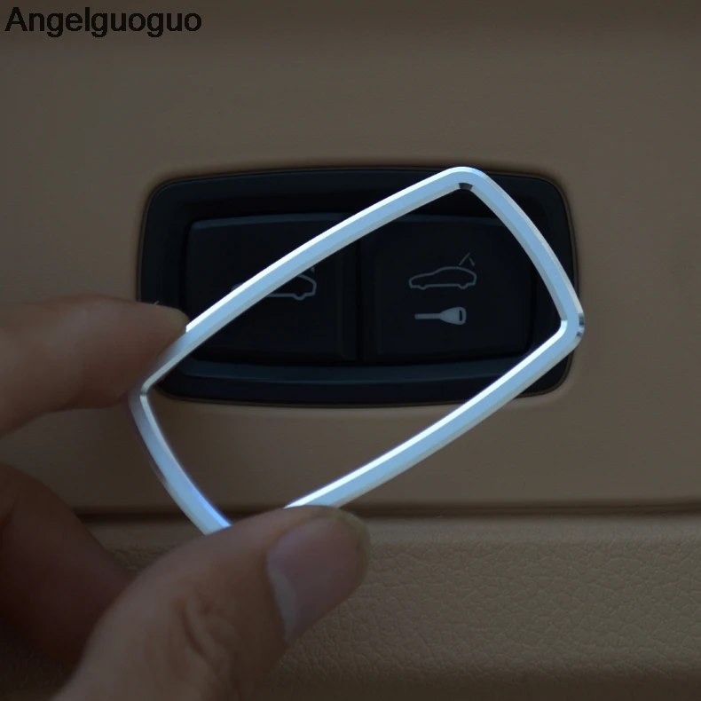 Car Styling Car Trunk button frame decoration cover trim  for Porsche Panamera Cayenne Macan