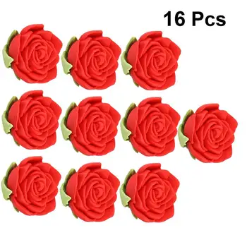 

16PCS Simulation Rose Styling Eraser Cute Creative Pencil Erasers Sets Stationery Eraser (Random Color)