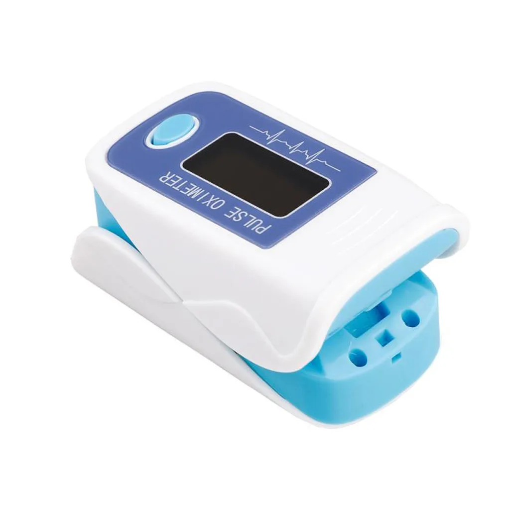 Portable Finger Pulse Oximeter Blood Oxygen Heart Rate SPO2 Meter Battery Powered Digital Fingertip Pulsoximeter for Home Use