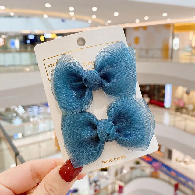 2022 New Bow Headgear Cute Sweet Little Girl Hair Accessories Summer Girls Net Red Clips Baby Hairpins Children Hair Clips Gifts G4
