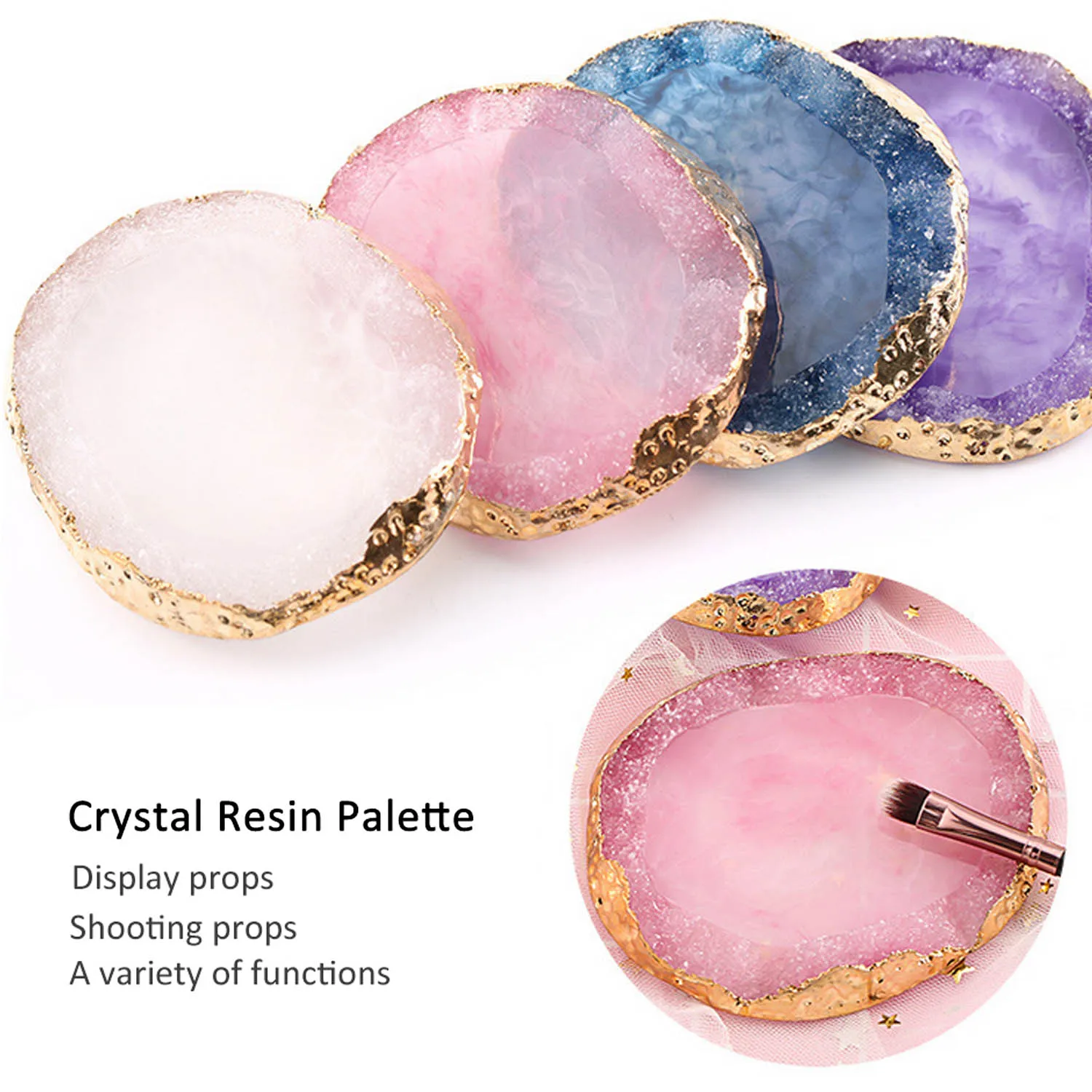 

Nail Color Paint Palette Natural Resin Agate Nail Art Color Palette Holder Nail Drawing Display Palette Nail Color Mixing board