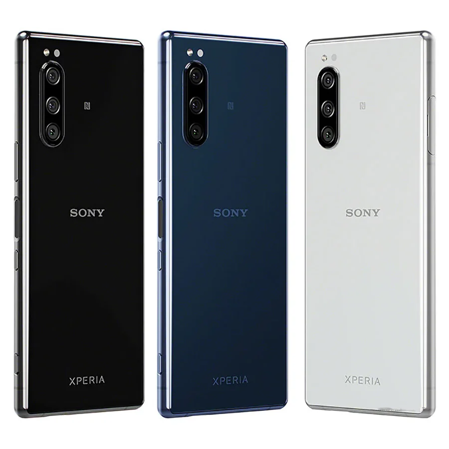 Sony Xperia 5 J9210 мобильный телефон с двумя sim-картами 6 ГБ 128 ГБ Восьмиядерный процессор Snapdragon 855 6," 1080x2520 12 МП Тройная камера Android телефон