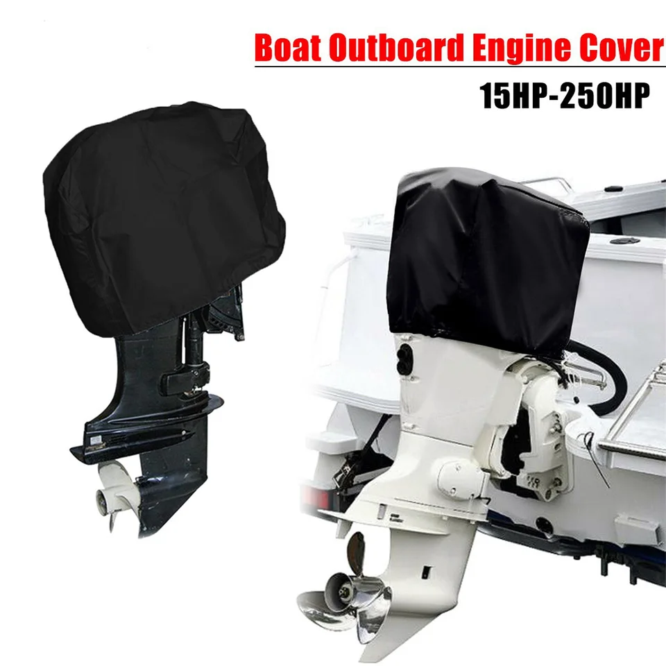 420D Outboard Motor Boat Cover Boat Canvas Cover Marine Motor Protector Cover EB