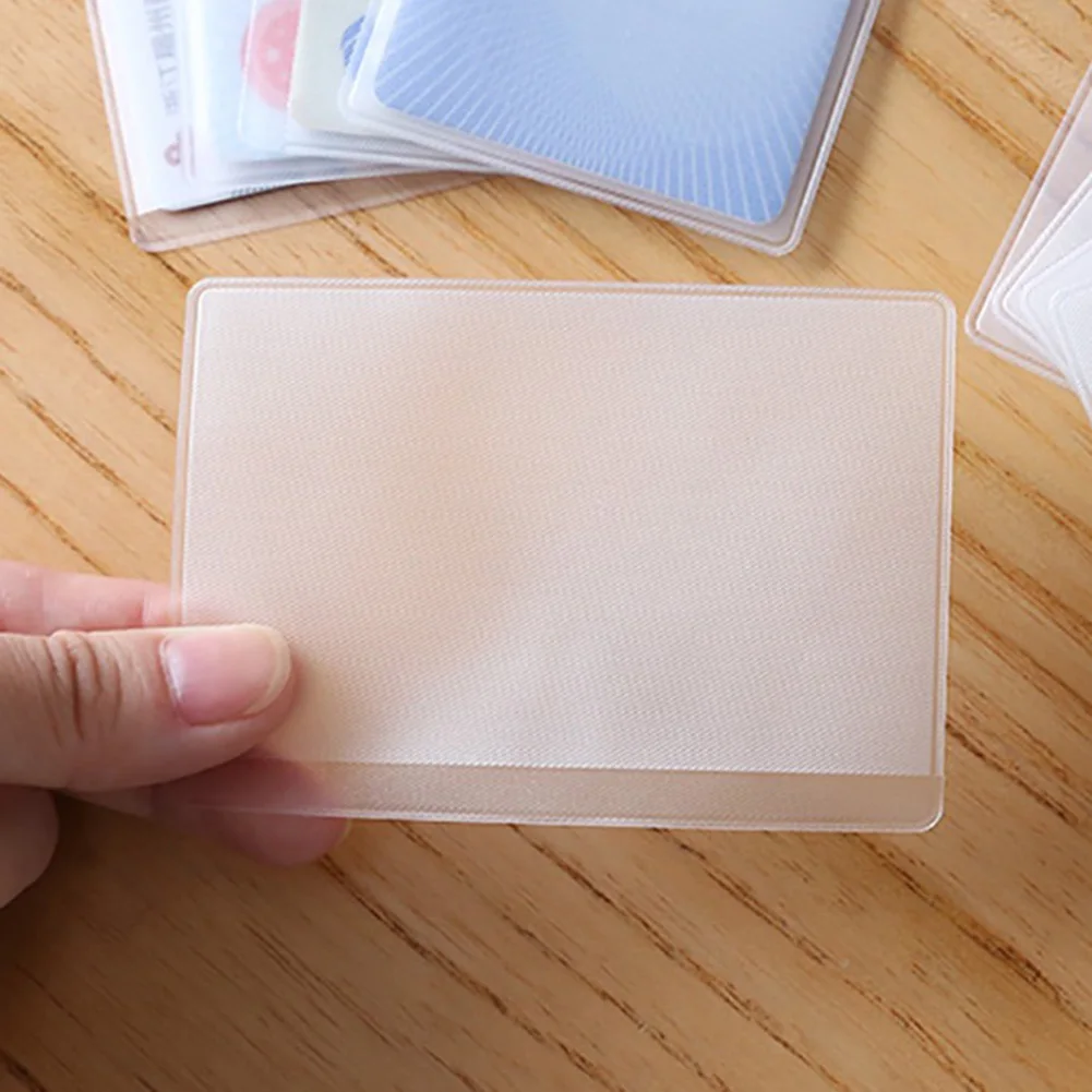 Fashion Simple PVC Waterproof Transparent Scrub Card Cover Cardholder Case Protect Credit ID Bank Card Holder Case