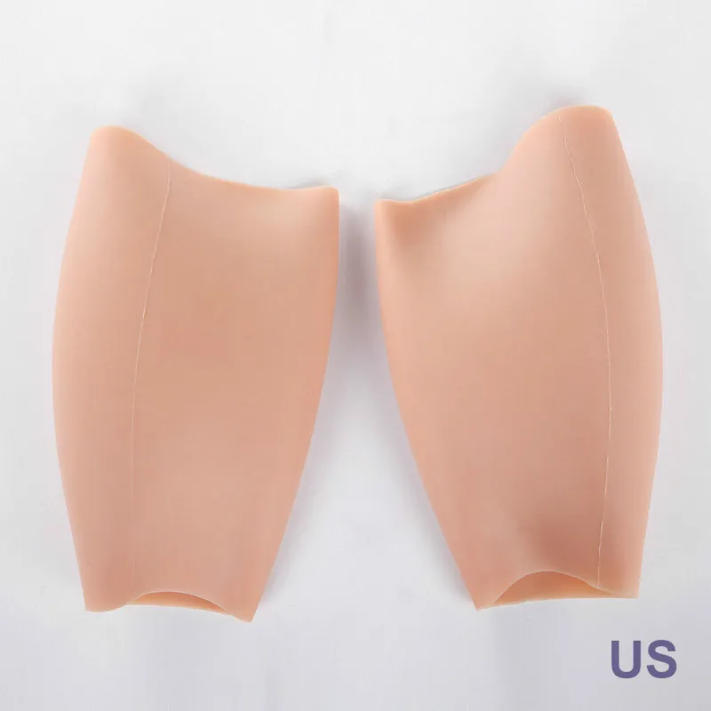 

1/pair Leg and Arm Cover 3cm Thick Exquisite Smooth Thigh Strengthener Shaper Safety Silicone Cover for Conceal Scars