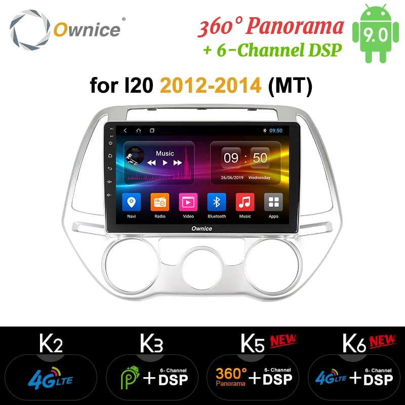 Автомобильный радиоплеер Ownice с GPS Стерео Android 9 0 K3 K5 K6 для Hyundai I-20 i20 2012-2014 Octa Core 4G LTE
