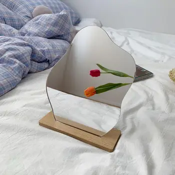 

Beauty style simple irregular mirror homestay desktop desktop makeup mirror shooting props