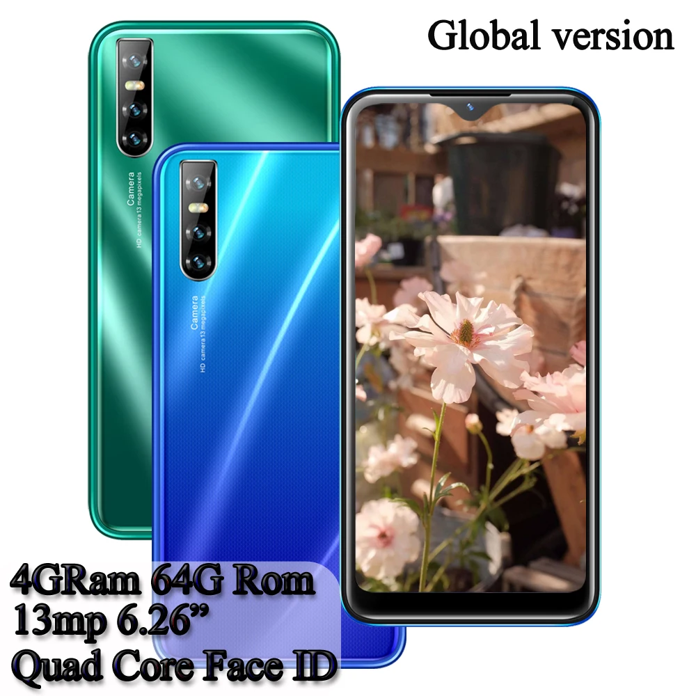 Original A80 Pro Mobile Phones android 13MP Rear Camera 6.26 inch Screen 3200mAh Face ID unlocked 4GB RAM 64GB ROM Smartphones | Мобильные