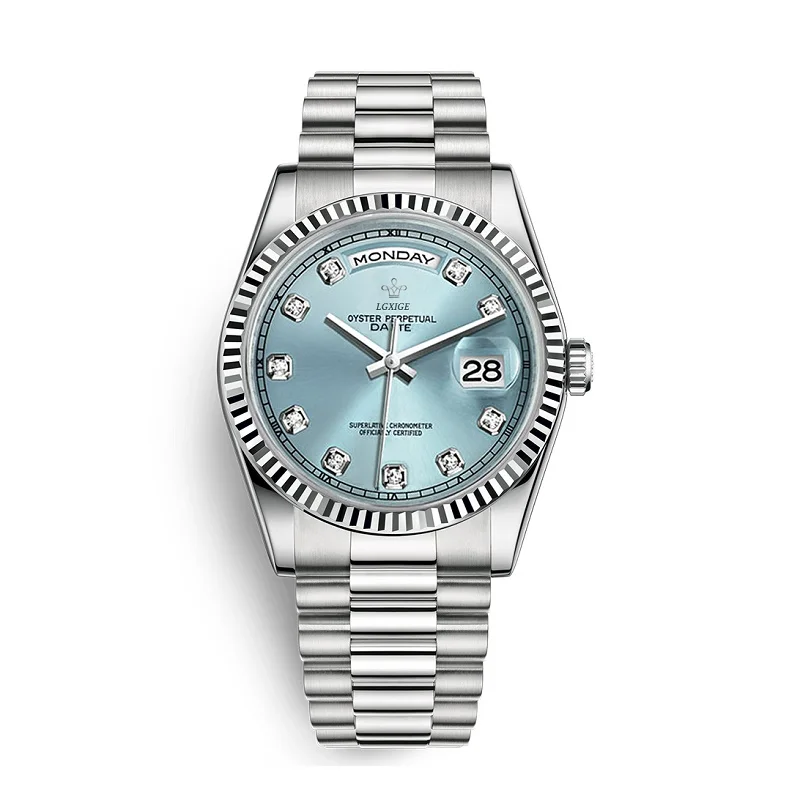silverblue Горячие модные часы мужские наручные деловые часы Ретро мужские водонепроницаемые золотые часы с полной стальной поверхностью для мужчин часы с датой Montre Homme newWatch - Цвет: silverblue