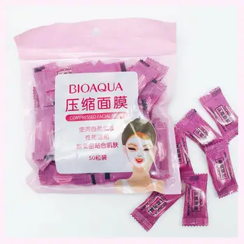 

50PCS Facial Compression Mask Nonwoven Fabric Mask Paper Skin Care Dry Disposable Compressed Towel Face Mask Makeup Cotton Pads