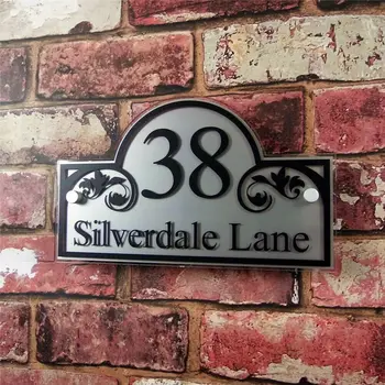 

Customized Acrylic Apartment Door Number House Sign Street Address
