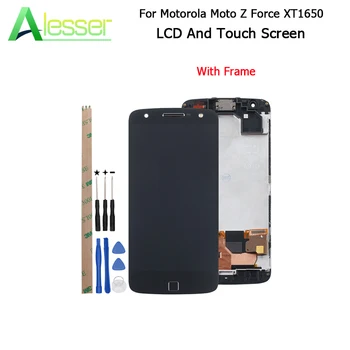 

Alesser For Motorola Moto Z Force XT1650 LCD Display And Touch Screen Digitizer With Frame+Tools For Motorola Moto Z Force Droid