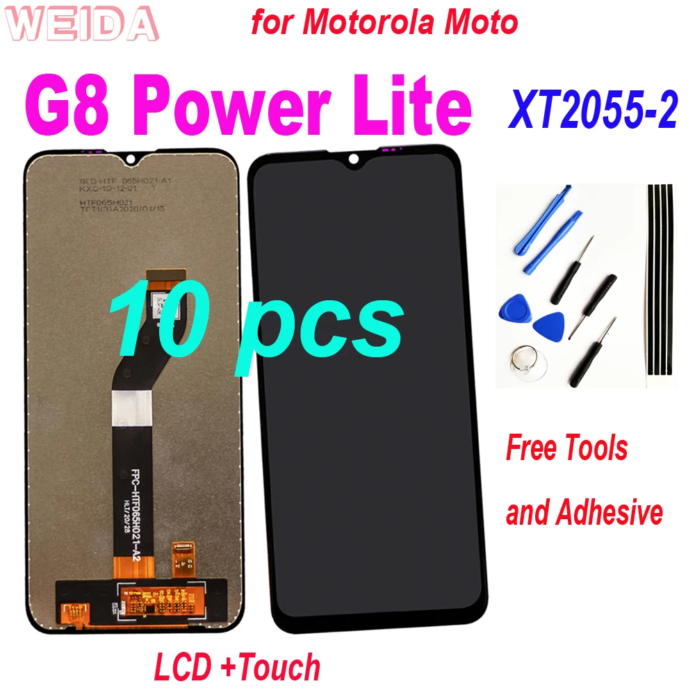 

10pcs AAA+ 6.5" for Motorola Moto G8 Power Lite XT2055-2 LCD Display Touch Screen Digiziter Assembly for Moto G8 Power Lite LCD