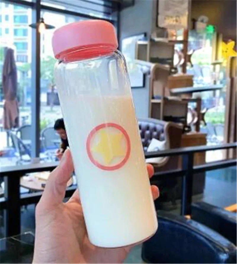 Anime Sailor Moon Water Bottle Cosplay Transparent Glass Cup Portable Travel Bottle Halloween Christmas Gift Cartoon Cup - Цвет: E
