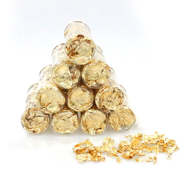 10 бутылок декоративные блюда из настоящего золота для приготовления тортов шоколадные золотые хлопья маска для лица съедобные настоящие золотые листья хлопья