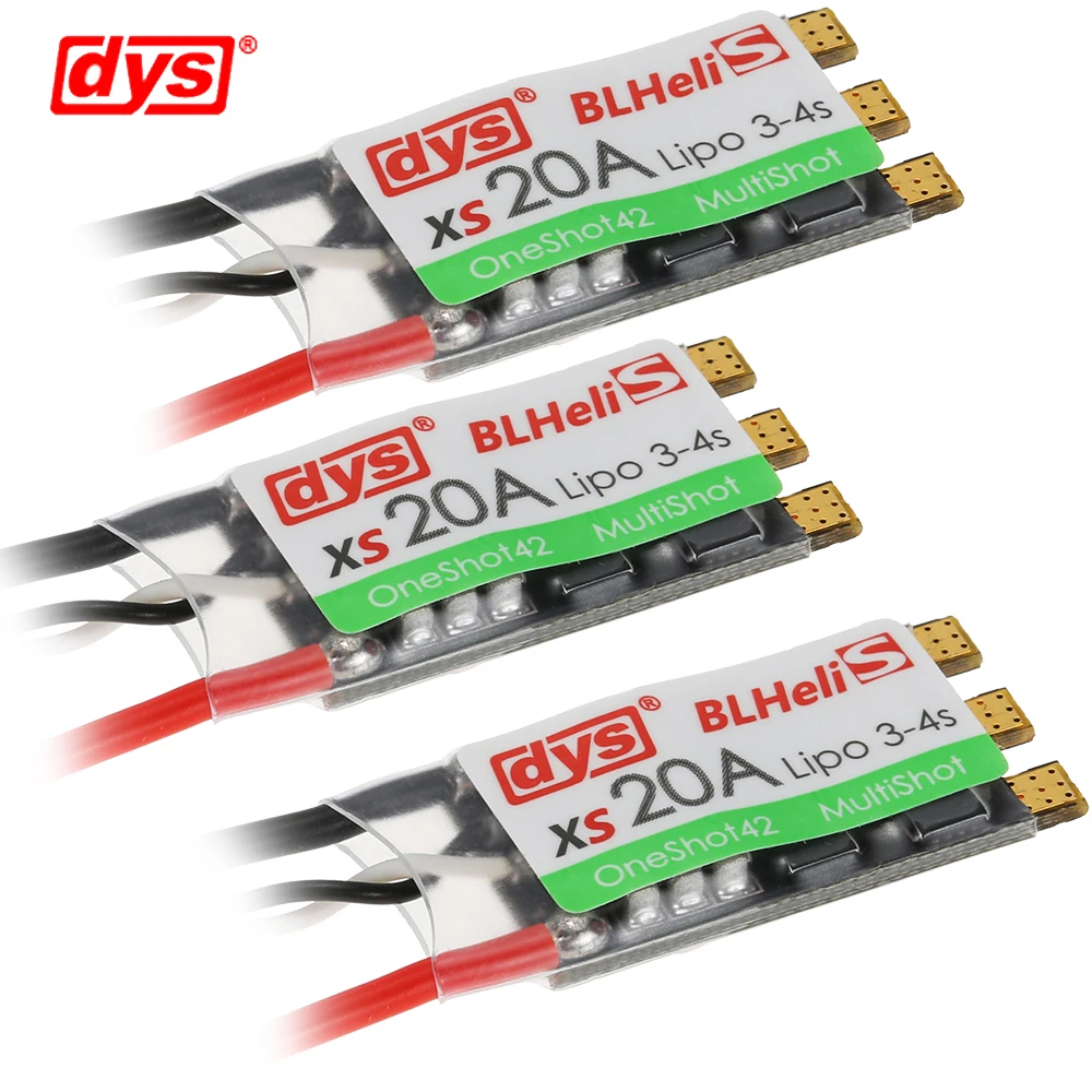 

4pcs/lot DYS XS20A/XA30A Lipo BLheli_S ESC Support Oneshot125 Oneshot42 MultiShot For Multirotor Multicopter