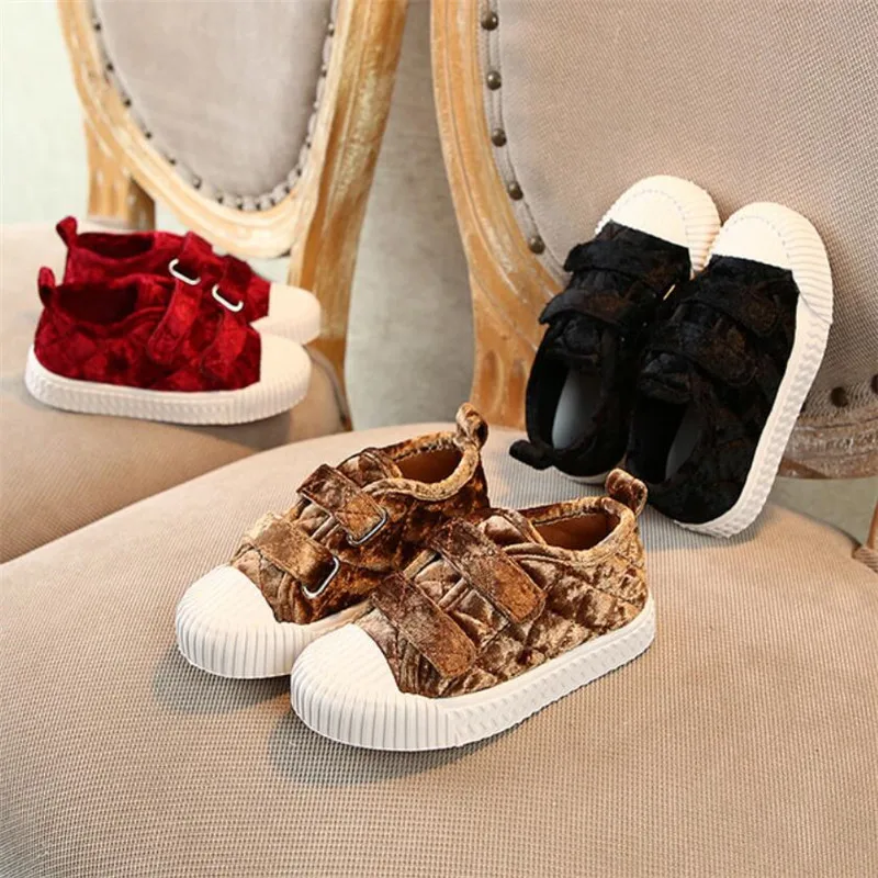 Детская обувь; коллекция года; сезон осень; schoenen tenis infantil; бархатная обувь для девочек; модные брендовые Детские повседневные кроссовки на мягкой подошве