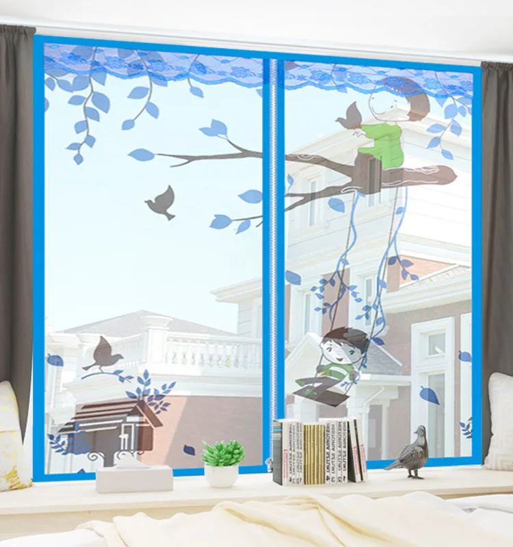 

Custom window mosquito net encryption anti-mosquito net self-adhesive invisible screen window anti-mosquito screen insect