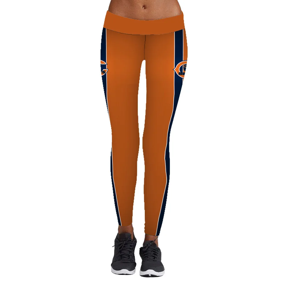 Новые командные Леггинсы для женщин, спортивные Леггинсы размера плюс S-4XL с высокой талией, леггинсы для фитнеса, 3D принт, эластичные обтягивающие штаны - Цвет: M21