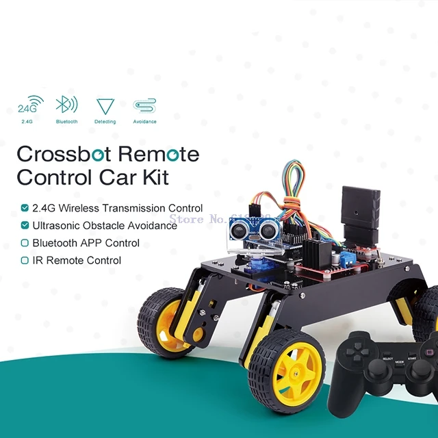 A2-- Remote Control Smart Robot Car 4WD Chassis Kit with Ultrasonic ModuleRemote for Arduino DIY Kit
