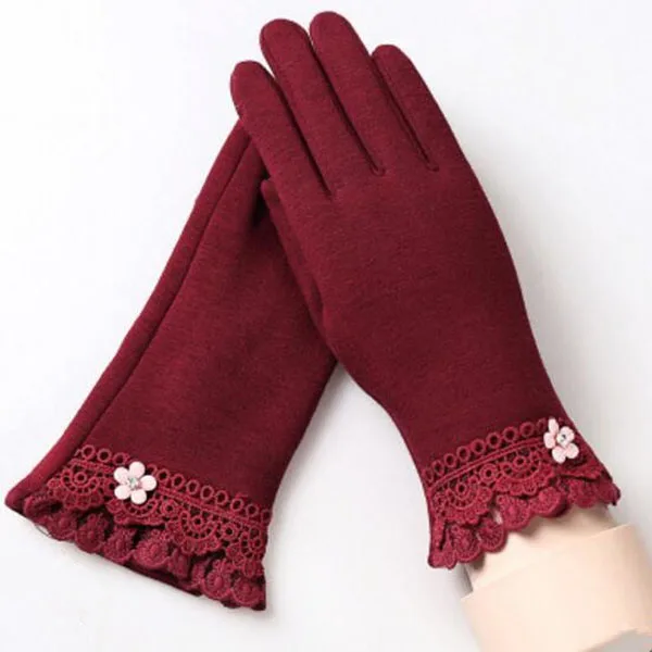 G146 016B jujube red CHSDCSI зимние перчатки тонкие теплые перчатки, кисти руки кашемировые перчатки высокого качества бренд Модные женские перчатки на меху женские перчатки - Цвет: G146 016B jujube red