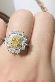 

SR003 Top Quality Classic 1 Carat Cushion Cut NSCD Synthetic Gem ring