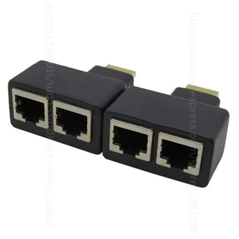 1 пара HDMI двойной RJ45 CAT5E CAT6 UTP LAN Ethernet HDMI удлинитель повторитель адаптер 1080P для HDTV HDPC PS3 STB