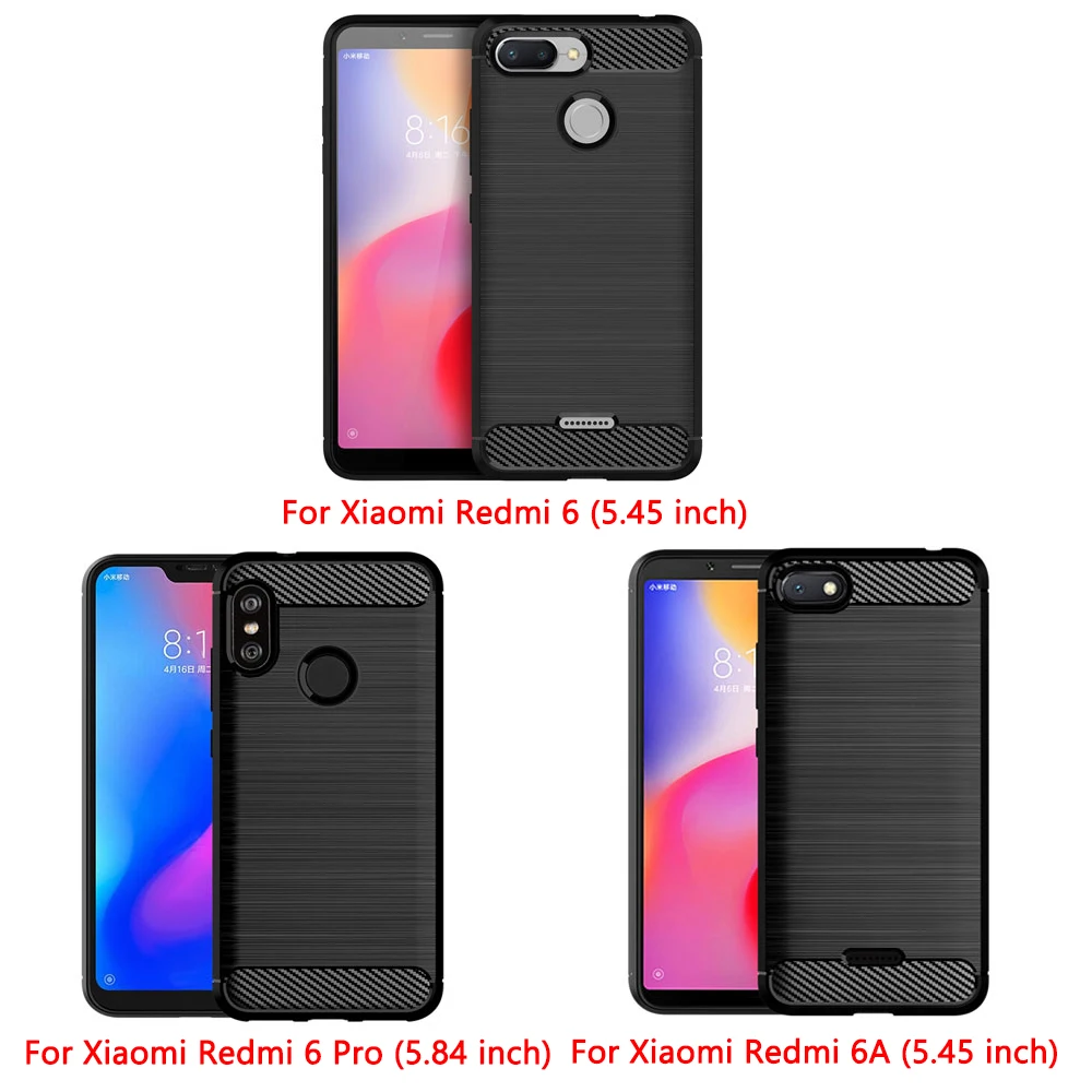 Силиконовый чехол для телефона Xiaomi redmi 6A 6 Pro мягкая задняя крышка из углеродного волокна бампер xaomi xiomi redmi 6 redmi 6a redmi 6pro 6pro