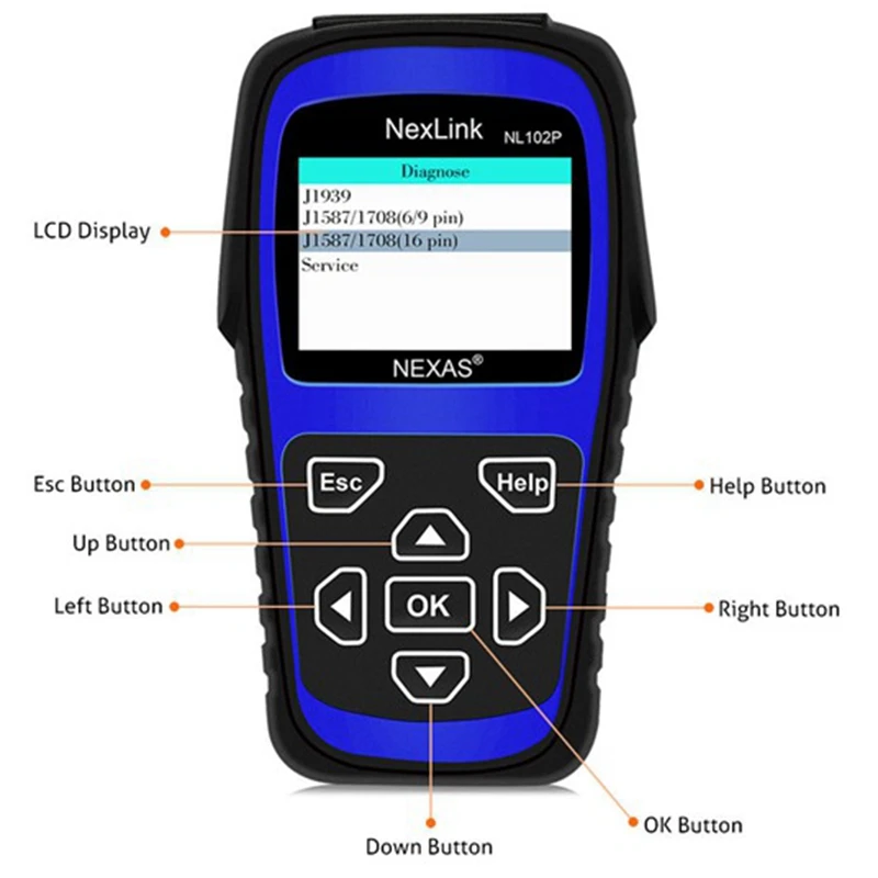 automotive battery charger Nexas Nl102P Heavy Duty Truck Diagnostic Scanner Car Code Reader Dpf Oilreset car inspection equipment for sale