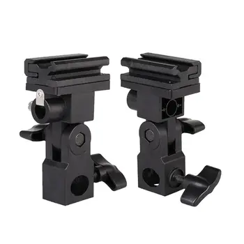 

2 Pcs Flashlight B Type Flash Hot Shoe Speedlite Umbrella Mount Holder Swivel for Light Stand Photography Accessories