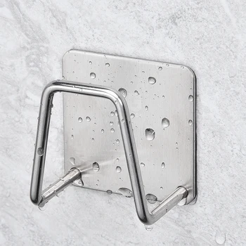 

Stainless Steel Kitchen Sponge Holder Brush Dish Soap Drainer Rag Hanger Kitchen Bathroom Organizers