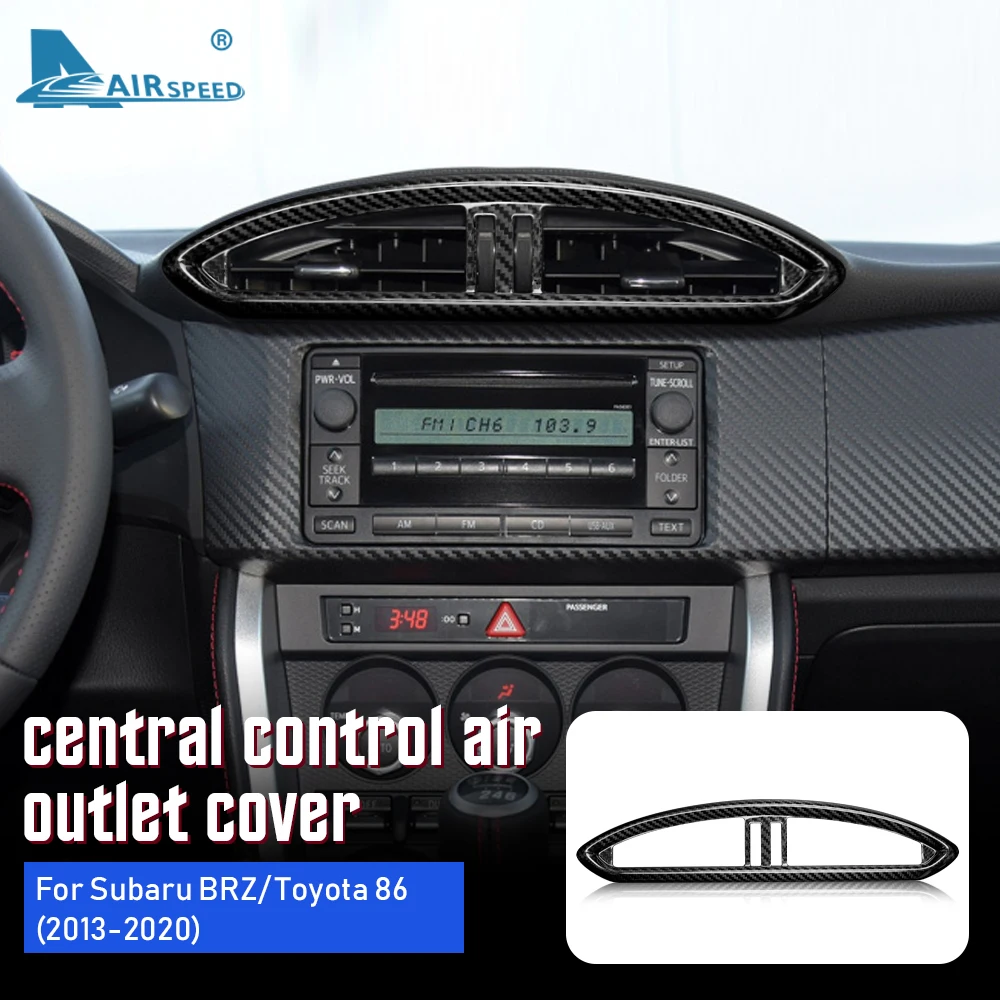 AIRSPEED for Subaru BRZ Toyota 86 Accessories Real Carbon Fiber Interior Trim Car Central Control Air Outlet Vent Cover Sticker