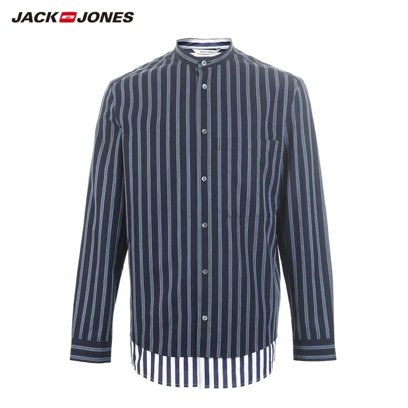 JackJones Мужская Повседневная рубашка большого размера в полоску с длинными рукавами 219105518