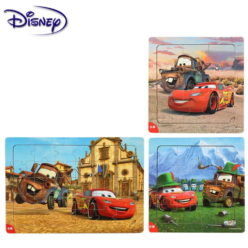 Disney детский набор головоломки 9 шт. 16 шт. 30 шт. Комбинированная деревянная рамка головоломки Рисунок детские головоломки