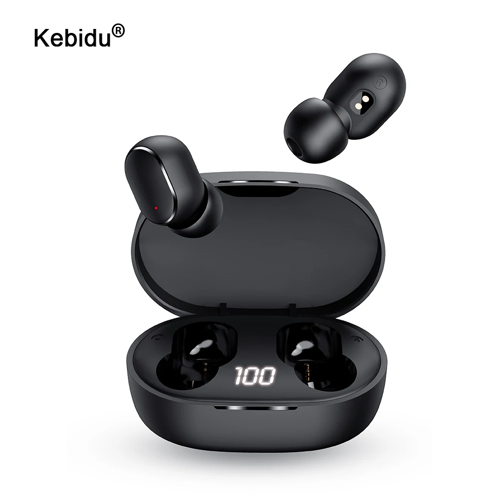 Kebidu наушники-вкладыши TWS Bluetooth 5 1 Наушники Hi-Fi Водонепроницаемый светодиодный