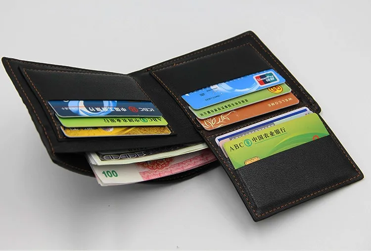 2019 винтажные мужские кошельки кожаный бренд Роскошный кошелек короткий тонкий