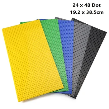 

24X48 Dot 19.2x38.5CM DIY Enlighten Base Floor Plastic Baseplate Bircks Parts Assemble Building Blocks Children Toys
