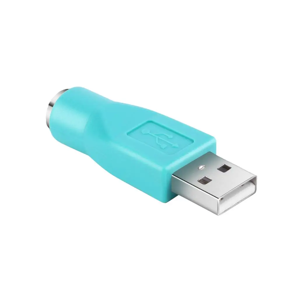 Пластиковый зеленый адаптер PS/2 Мама-USB папа для клавиатуры мыши | Компьютеры и