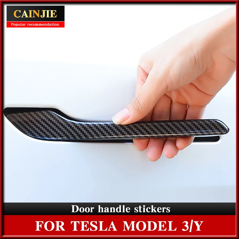 Аксессуары для Tesla Model 3 2021 наклейки на дверные ручки автомобиля модель Y наклейка