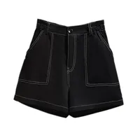 150Kg Plus Size Women's Summer Topline Denim Shorts Loose Elastic Waist Wide Leg Hot Pants Black Hip 152 5XL 6XL 7XL 8XL 9XL - Image 6