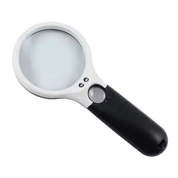 

Portable Handheld Magnifier Dual Lens 45X Magnifier 3 LED Light Reading Magnifying Glass Jewelry Loupe Toiletry Kit
