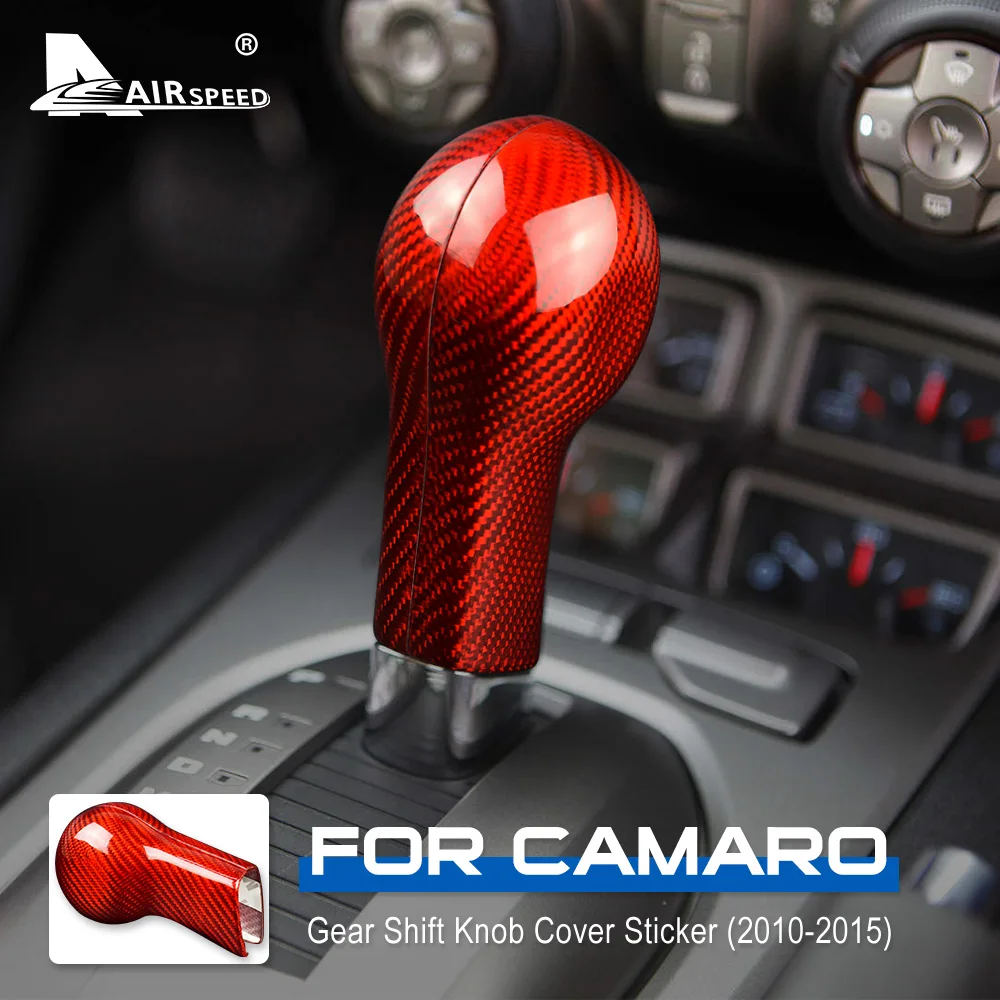 

Real Hard Carbon Fiber for Chevrolet Camaro 2010 2011 2012 2013 2014 2015 Car Gear Shift Knob Cover Interior Trim Accessories