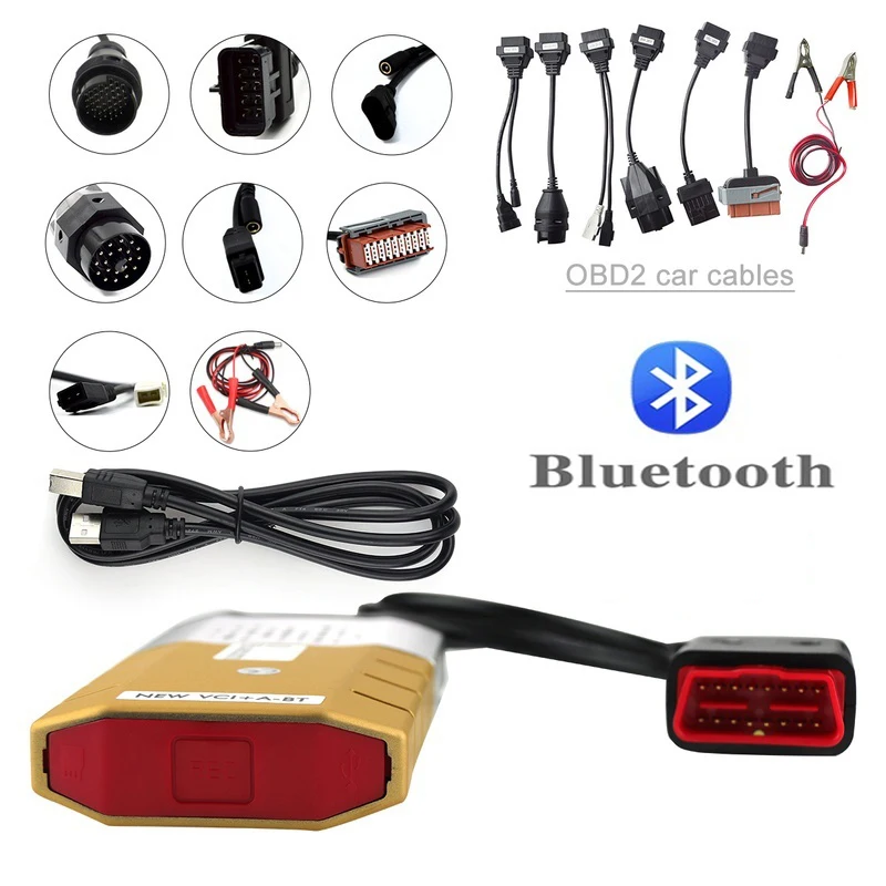 Новинка. R0 Vci Vd Tcs Pro авто грузовик для Delphis Ds150e Профессиональный диагностический инструмент+ 8 автомобильных диагностических кабелей