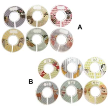 12 шт. шкаф разделитель Набор милый мультфильм животных Детский Шкаф Вешалка Органайзер разделители для новорожденных одежда