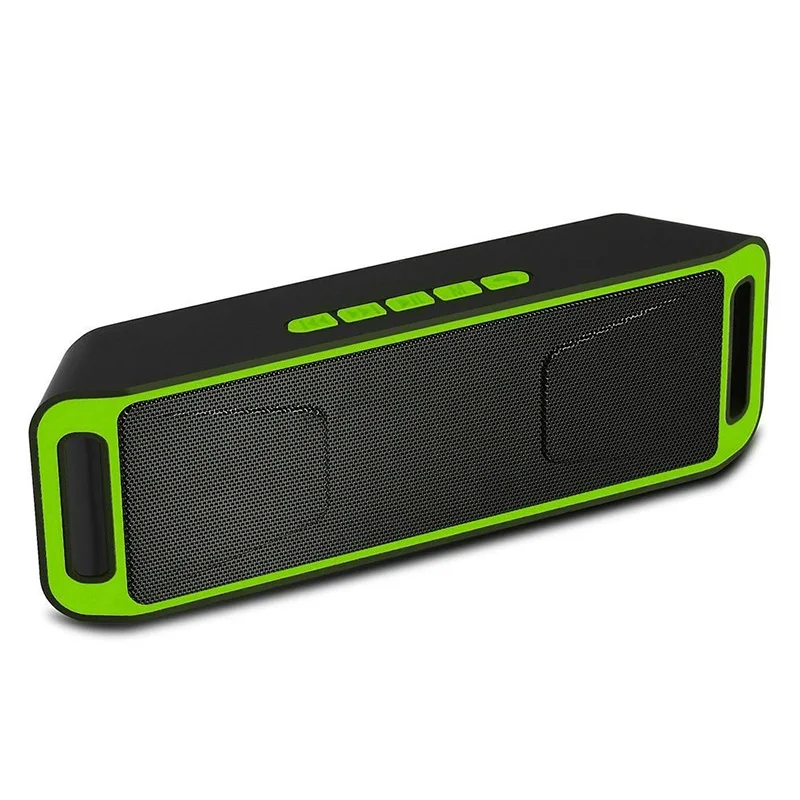 SC208 Portable Outdoor Column Wireless Bluetooth Speaker Dual Horn Bass Subwoofer AUX TF Card U Disk Loudspeaker For PC Phone