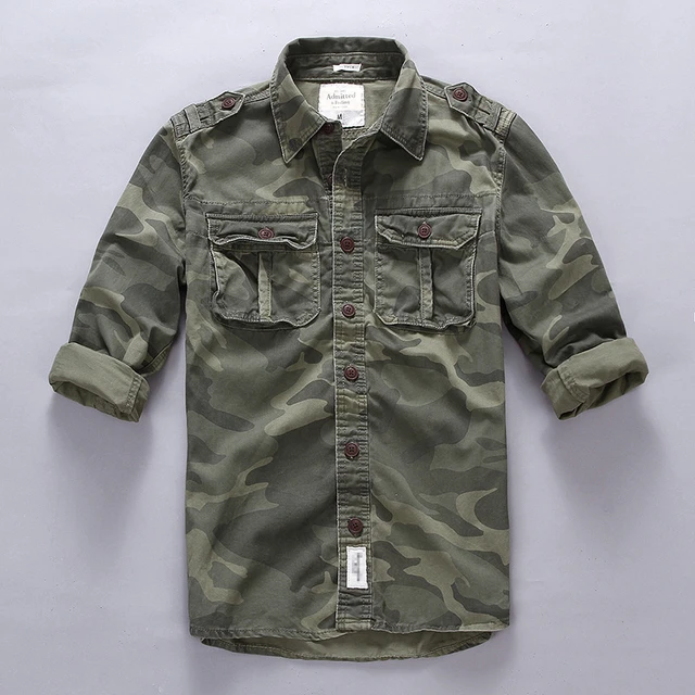 Chaqueta de manga larga para hombre, chaqueta de camuflaje de estilo  militar para jóvenes, abrigo de lona de algodón 100% con múltiples  bolsillos, moda de otoño - AliExpress