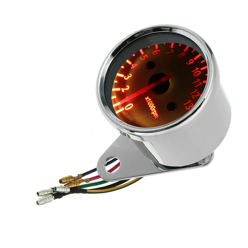 

Gauge Electronic Tachometer Silver Replacement 12V 0-13000 rpm Motorcycle Speedometer Useful
