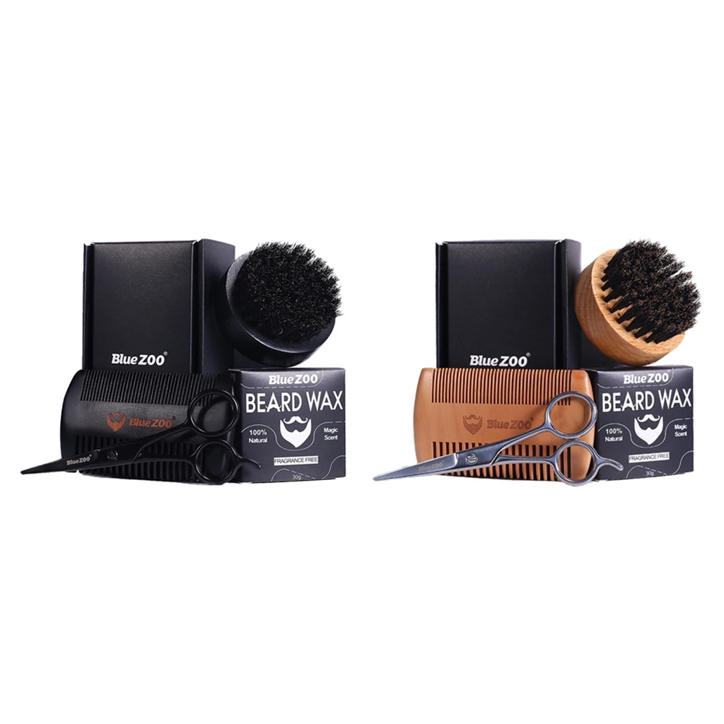 mustache wax and comb kit